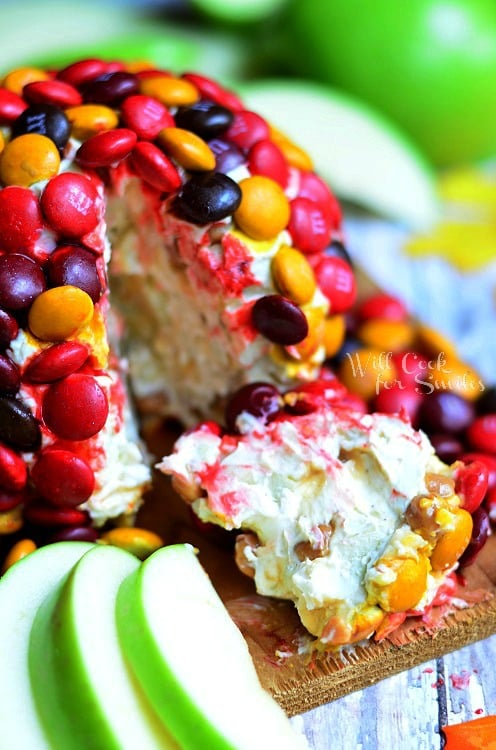 M&M Caramel Apple Dessert Cheese Ball 3 (c) willcookforsmiles.com #apple #caramel #dessert #shop