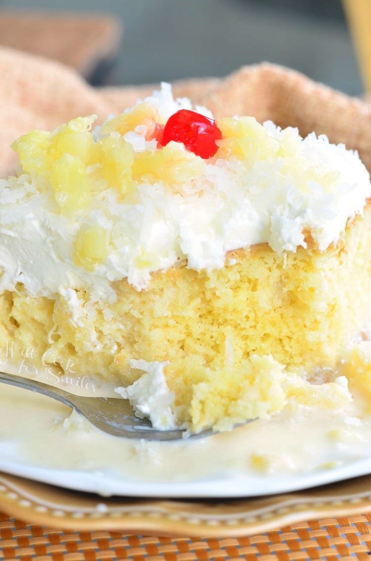 Pina Colada Tres Leches Cake - Will Cook For Smiles