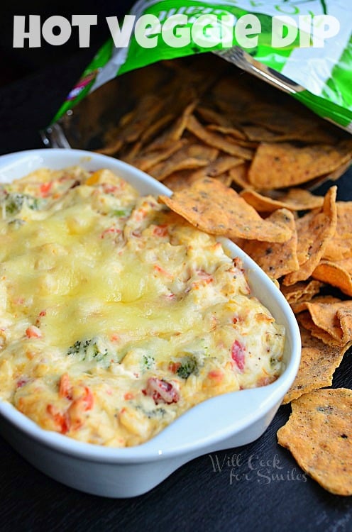 Hot Veggie Dip with Veggie Chips