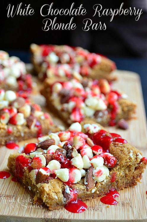 White Chocolate Raspberry Blonde Bars willcookforsmiles.com