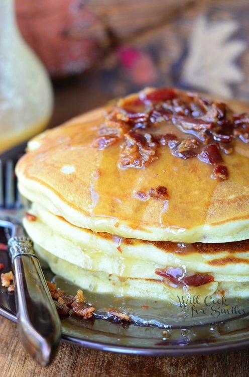 Maple Bacon Pancakes - Will Cook For Smiles