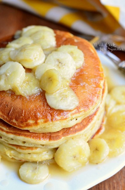 Bananas Foster Pancakes - Will Cook For Smiles