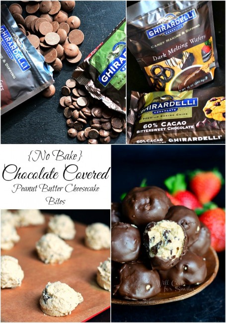 No Bake Chocolate Covered Peanut Butter Cheesecake Bites Will Cook For Smiles 7402