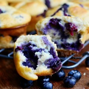 Blueberry Muffins - Soft, Delicate, Bursting With Blueberries and Vanilla