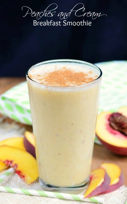 Peaches and Cream Breakfast Smoothie - Will Cook For Smiles