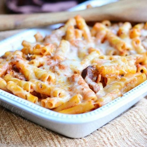 Italian Cheesesteak Baked Ziti - Will Cook For Smiles