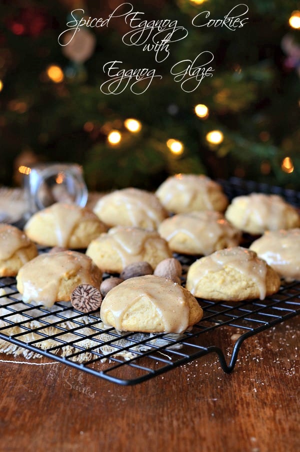 Spiced Eggnog Cookies with Eggnog Glaze - Will Cook For Smiles