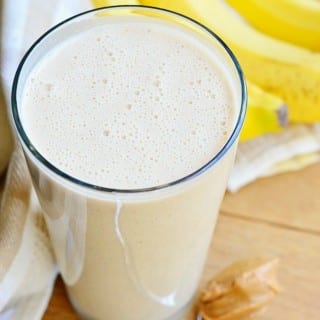 Skinny Almond Butter Banana Breakfast Smoothie - Will Cook For Smiles