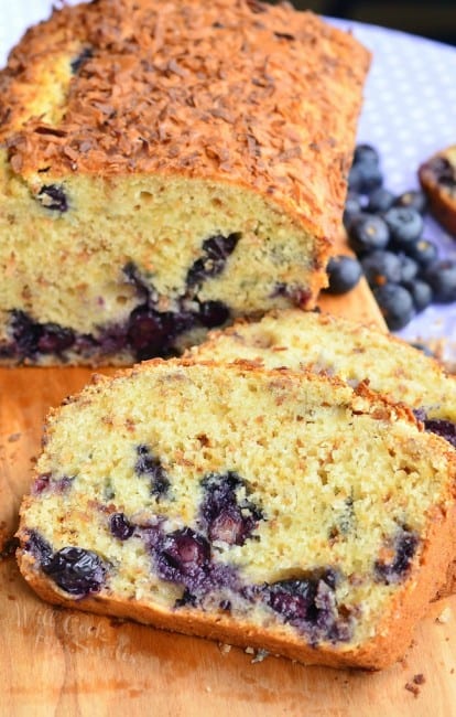 Toasted Coconut Blueberry Bread - Will Cook For Smiles