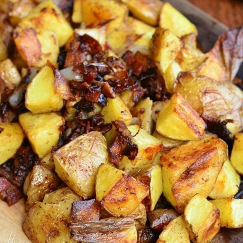 Brown Butter Roasted Potatoes with Bacon and Pearl Onions - Will Cook ...