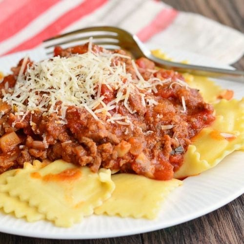 Ravioli with Meat Sauce - Will Cook For Smiles