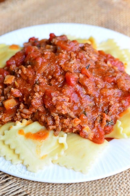 Ravioli with Meat Sauce - Will Cook For Smiles