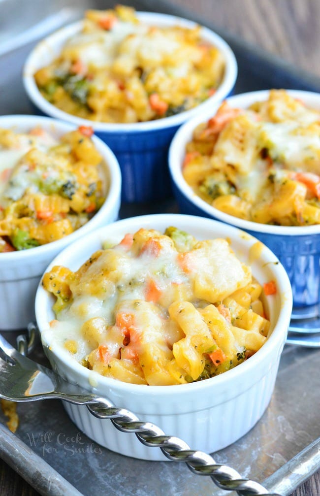 Individual Veggie Loaded Mac and Cheese Cups - Will Cook For Smiles