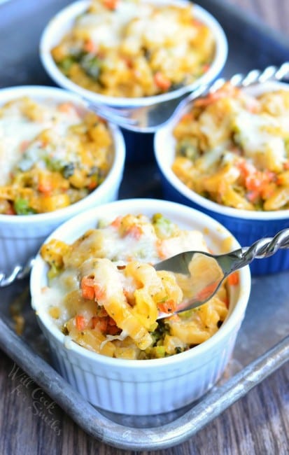 Individual Veggie Loaded Mac and Cheese Cups - Will Cook For Smiles