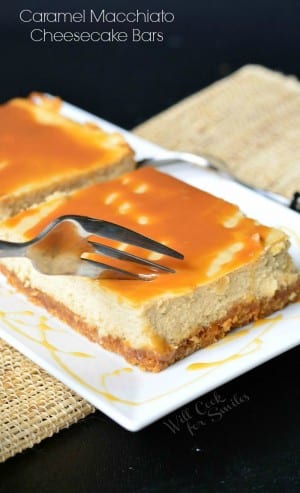 Caramel Macchiato Cheesecake Bars - Will Cook For Smiles