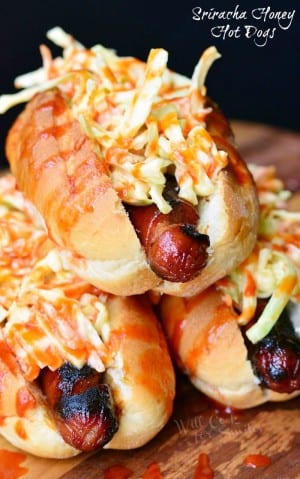 Sriracha Honey Hot Dogs - Will Cook For Smiles