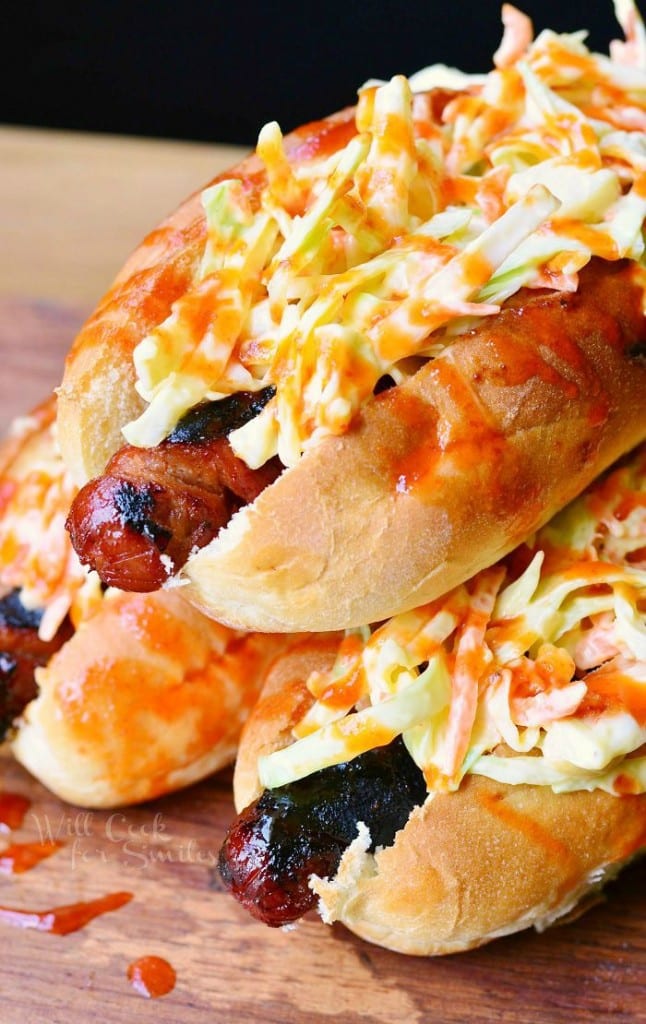 Sriracha Honey Hot Dogs - Will Cook For Smiles