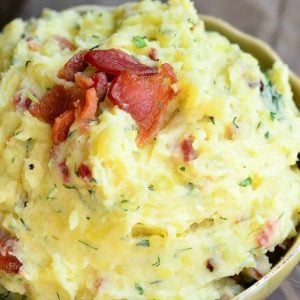 Bacon and Herbs Creamy Mashed Potatoes - Will Cook For Smiles