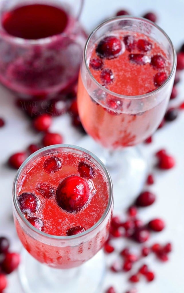 Cranberry Pomegranate Champagne Cocktail - Will Cook For Smiles