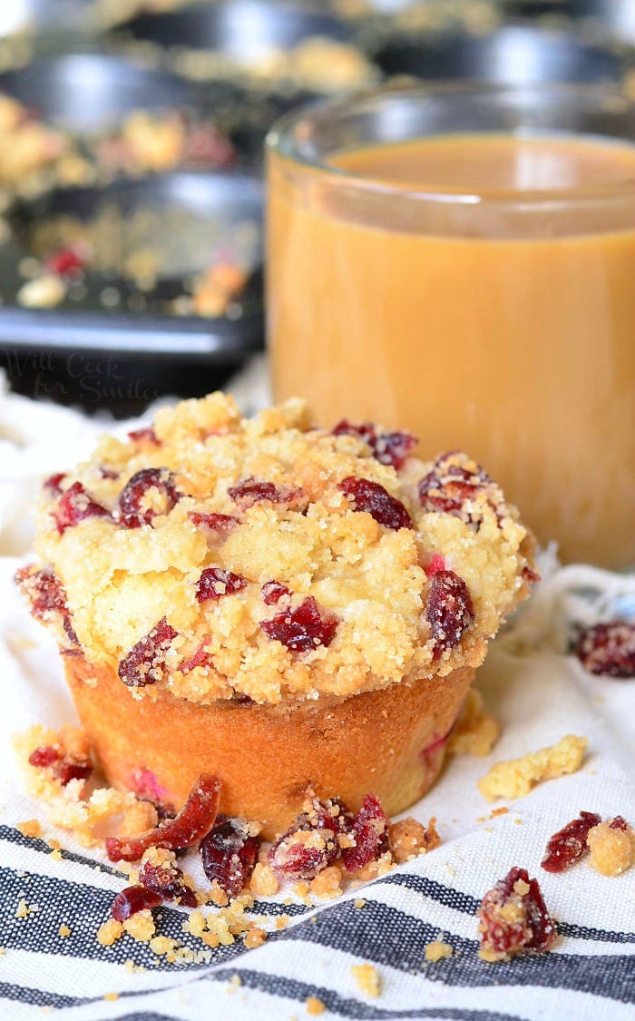 Cranberry White Chocolate Chip Streusel Muffins - Will Cook For Smiles