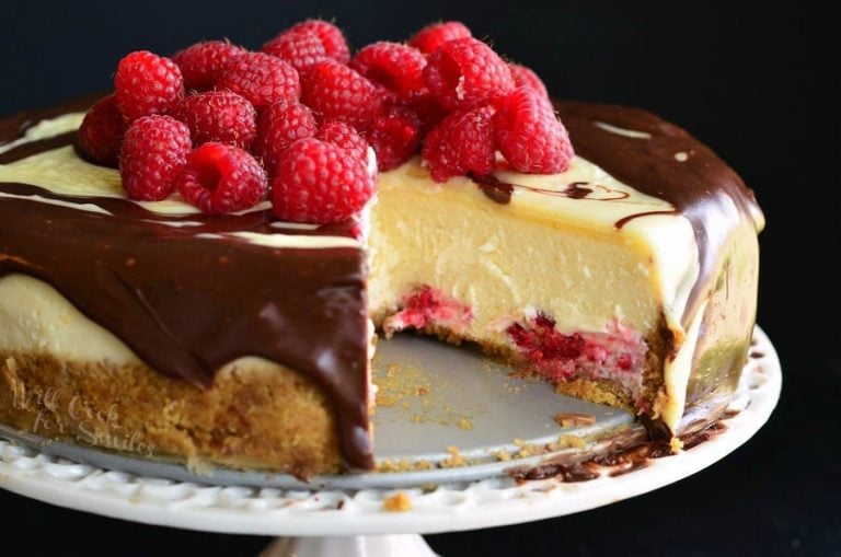 Double Chocolate Ganache and Raspberry Cheesecake