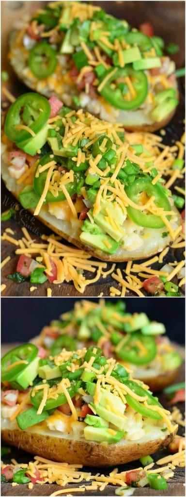 Fiesta Chicken Twice Baked Potato - Will Cook For Smiles