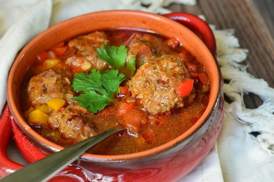 Mexican Meatball Soup - Will Cook For Smiles