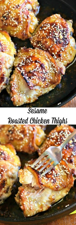 Sesame Baked Chicken Thighs - Will Cook For Smiles