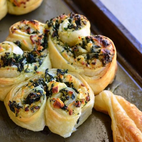 Spinach and Feta Pastry Shamrock - Will Cook For Smiles