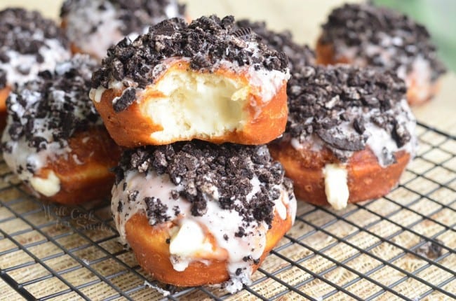 Oreo Cheesecake Doughnuts - Will Cook For Smiles