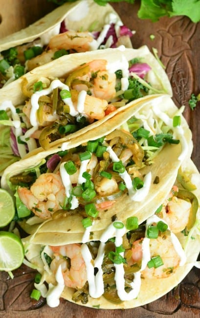 Tequila Lime Shrimp Tacos - Will Cook For Smiles
