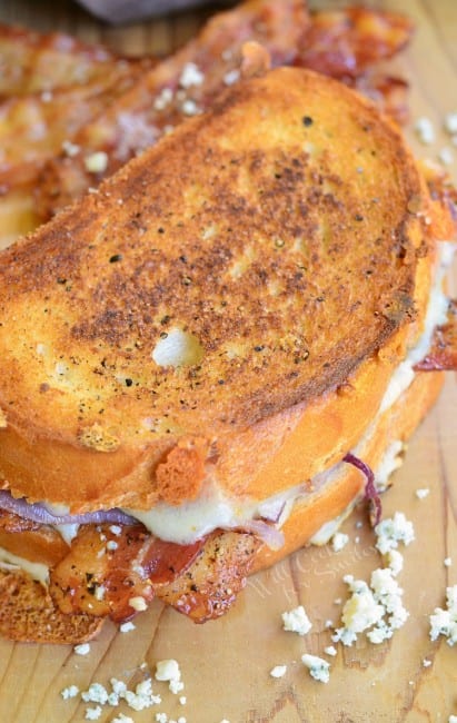 Pepper Bacon and Blue Grilled Cheese - Will Cook For Smiles