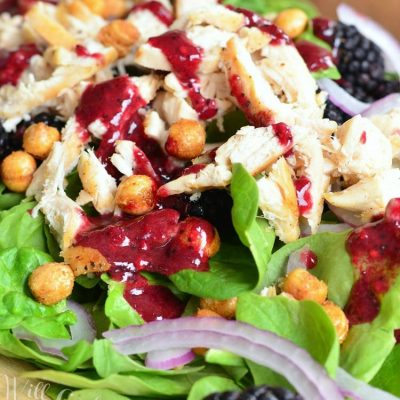 blackberry chicken spinach salad