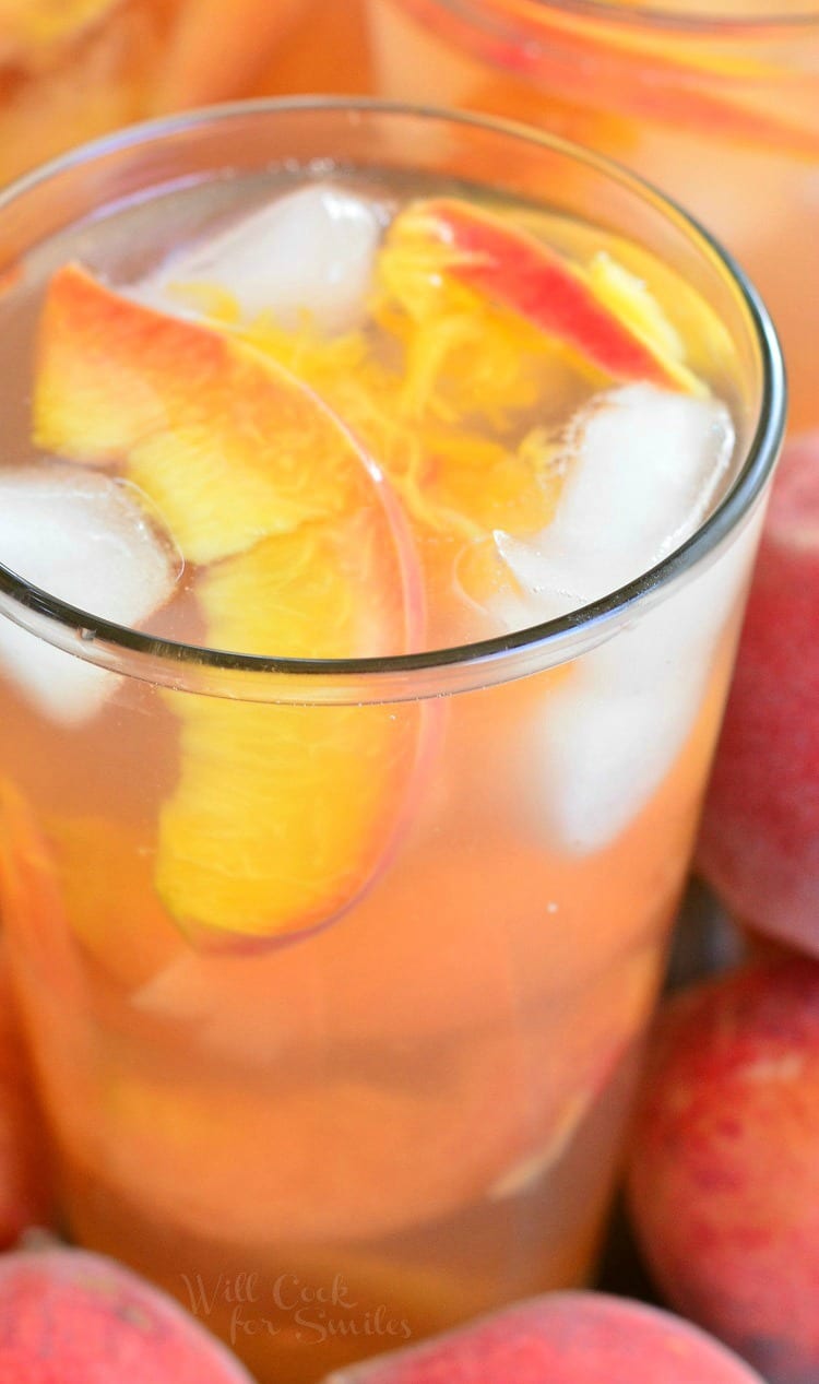 Peach and Ginger Iced Tea - The Tasty Bite