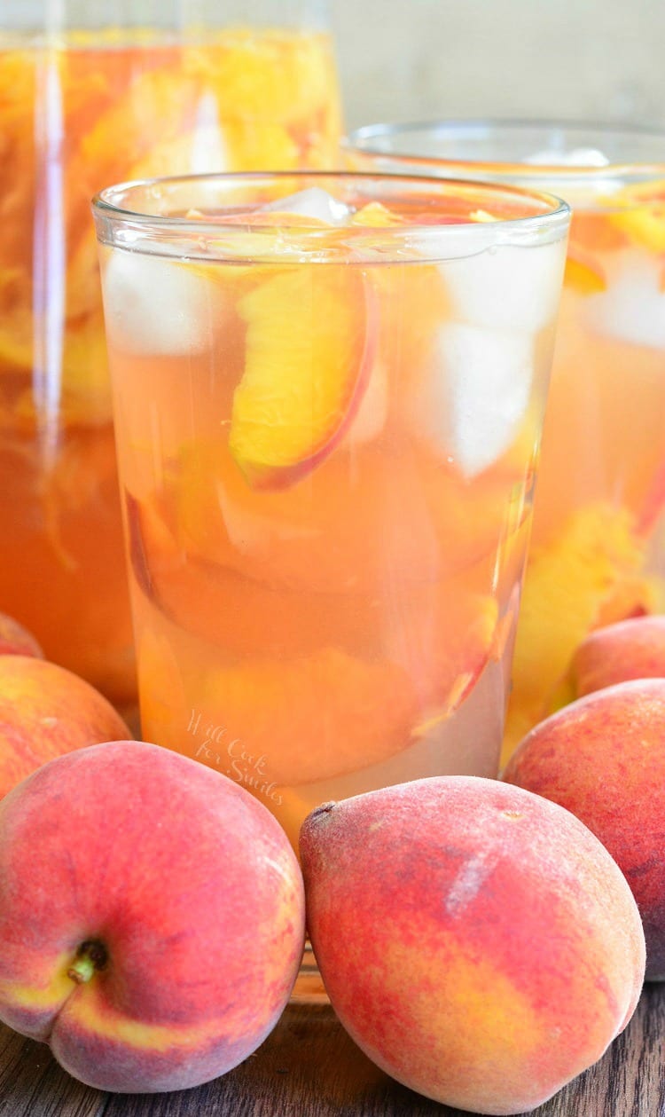 Ginger Peach and Honey Iced Green Tea - Will Cook For Smiles
