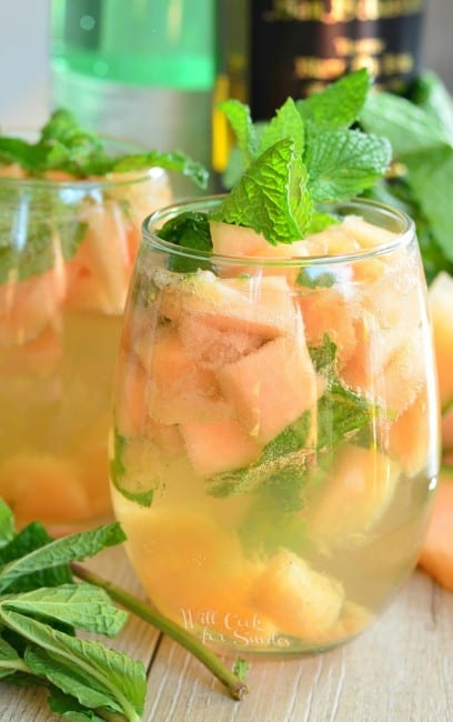 Melon Mint Wine Spritzer - Will Cook For Smiles