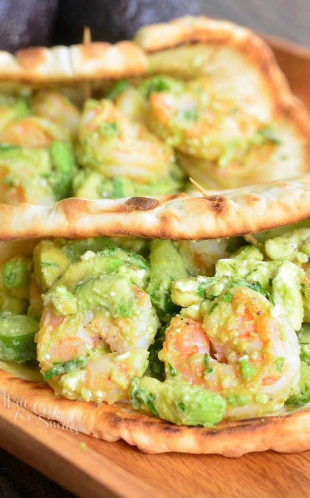 Avocado Shrimp Flatbread Sandwich Will Cook For Smiles