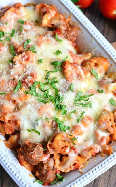 Chicken and Sausage Tortellini Casserole - Will Cook For Smiles