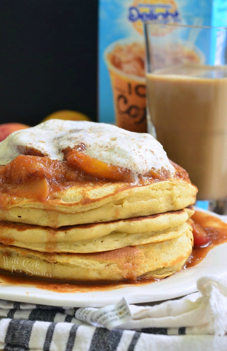 Peaches and Cream Fluffy Buttermilk Pancakes  Will Cook For Smiles