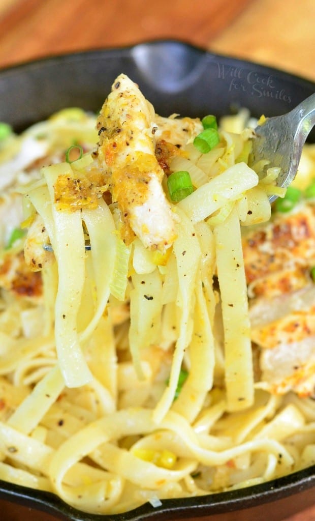 Lemon Pepper Chicken Fettuccine - Will Cook For Smiles