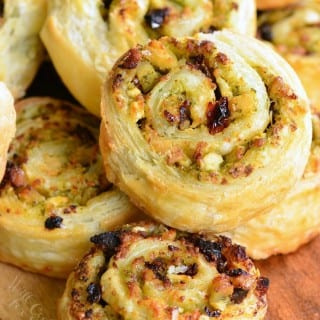 Pesto Chicken and Sun Dried Tomato Pinwheels - Will Cook For Smiles