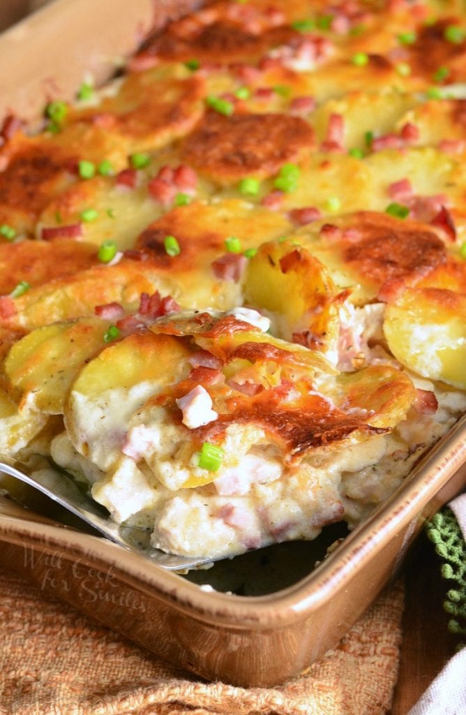 Chicken Cordon Bleu Scalloped Potatoes Recipe - Will Cook For Smiles