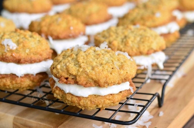 Coconut Oatmeal Cookie Sandwich