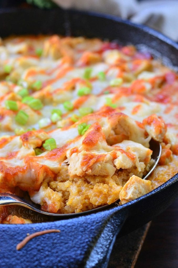 Creamy Sriracha Chicken and Quinoa Bake - Will Cook For Smiles