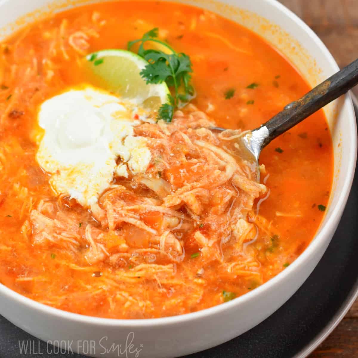 Creamy Chicken Enchilada Soup ~ Cold & Hot Blender Recipe - The Salted  Pepper