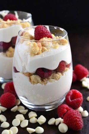 Easy Raspberry White Chocolate Mousse Parfait - Will Cook For Smiles