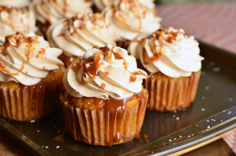 Salted Caramel Carrot Cake Cupcakes