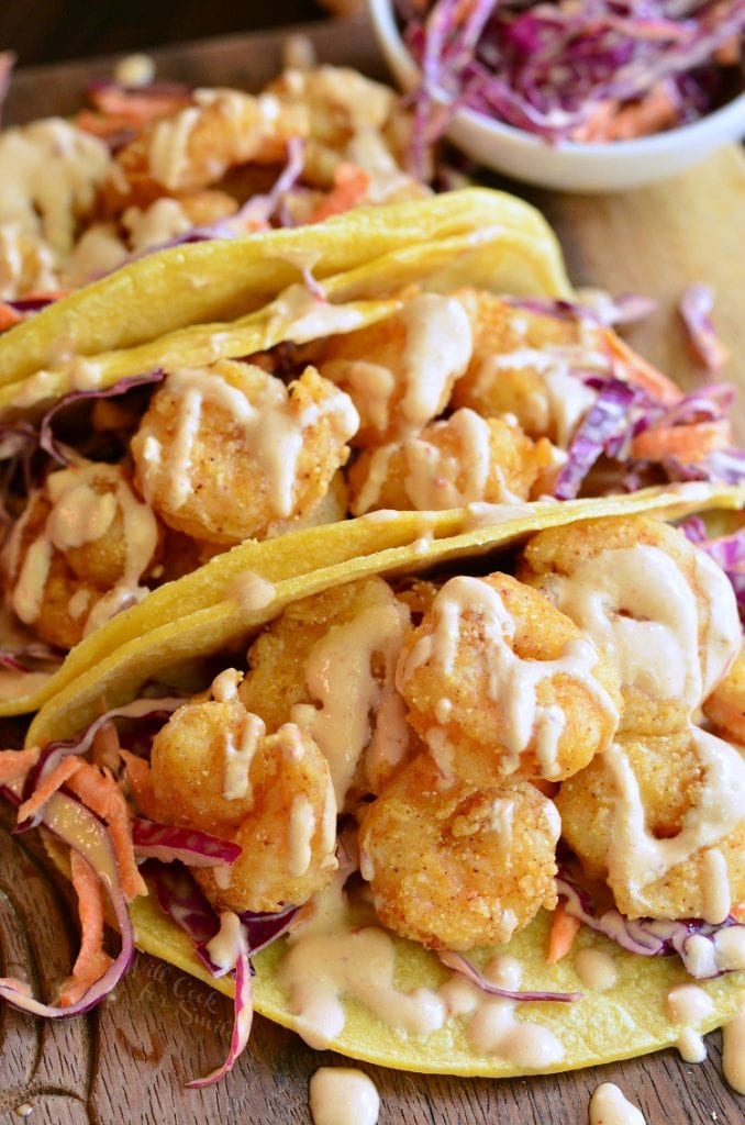 Chipotle Chili Crispy Shrimp Tacos - Cripsy, Spicy, and Crunchy All In One