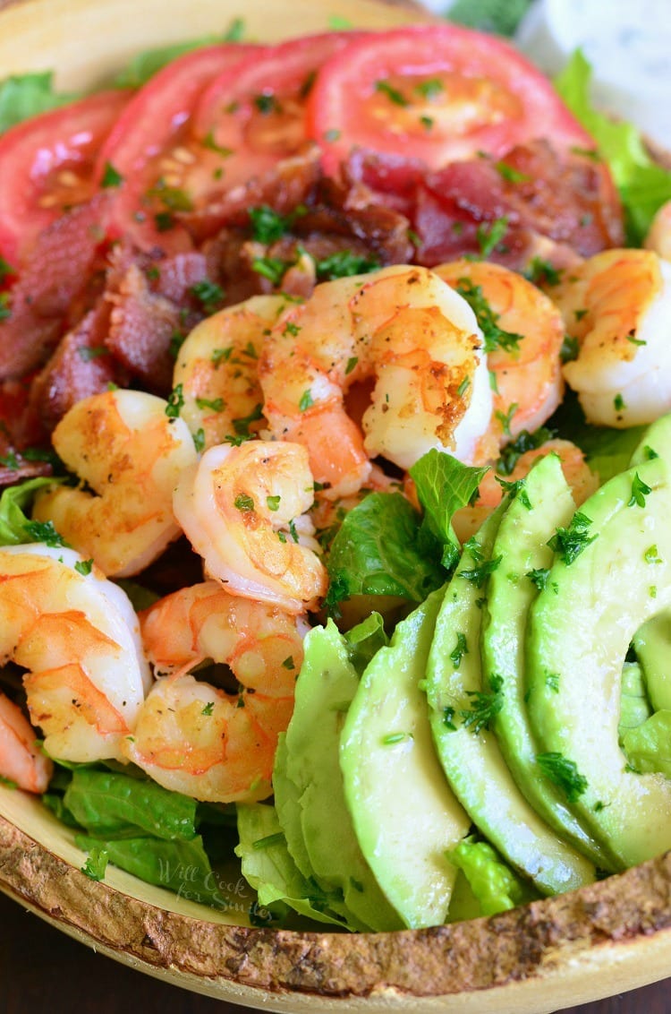 BLTA Shrimp Salad with Light Buttermilk Ranch  Will Cook For Smiles