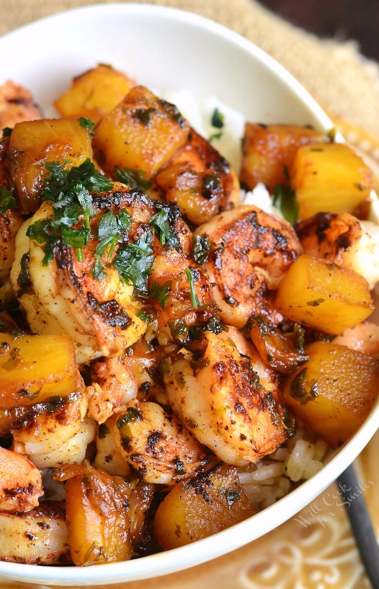 Tropical Shrimp Rice Bowl - Will Cook For Smiles